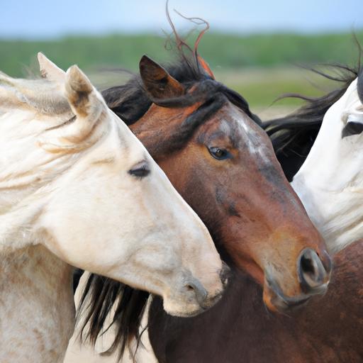 Horses establishing social hierarchy within the herd
