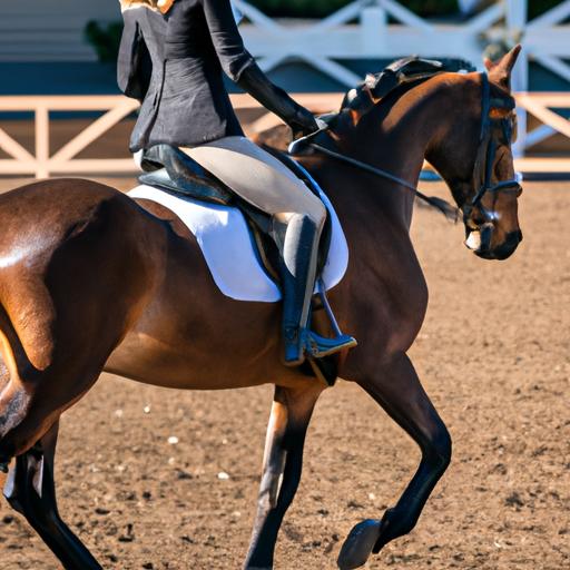 Experience the beauty of dressage as horse and rider showcase their synchronized movements in Cody.