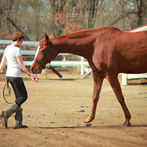 The horse trainer showcasing the importance of body language and gentle touch in horse sense training.