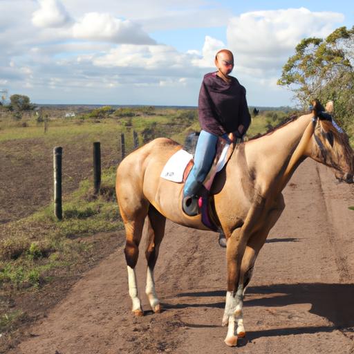 A skilled horse trainer helping a rider refine their equestrian skills in QLD