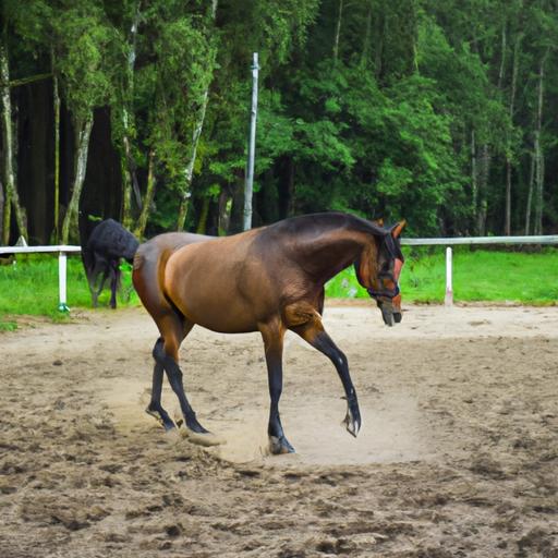 A yearling horse engaging in groundwork exercises to establish a solid foundation.