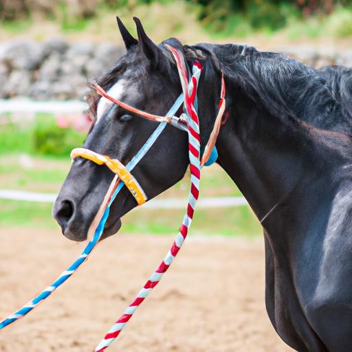 A horse responding positively to the guidance provided by a horse training whip.