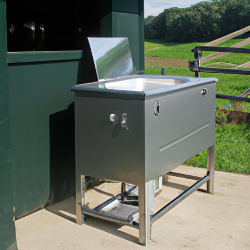 A metal horse grooming box designed to withstand outdoor elements.
