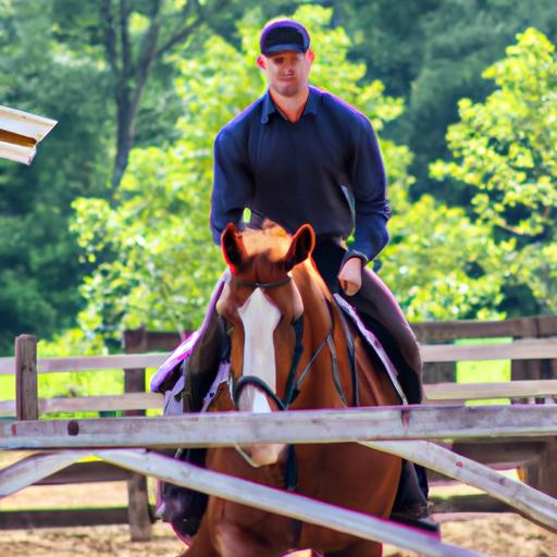 Miles Baker showcasing his expertise in handling horses through demanding obstacle courses with precision and finesse.