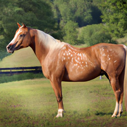 An elegant Mustang horse breed showcasing its distinctive markings