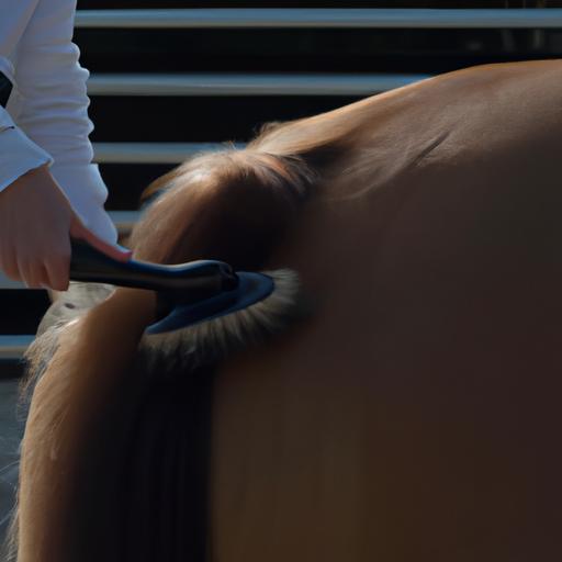 A step-by-step demonstration of using the Oster horse grooming set on a horse