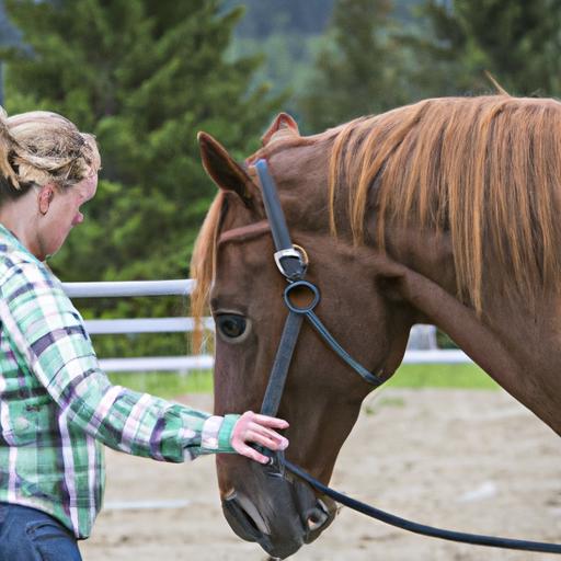 A trainer and horse building a deep connection during precision training in Sandpoint, Idaho.
