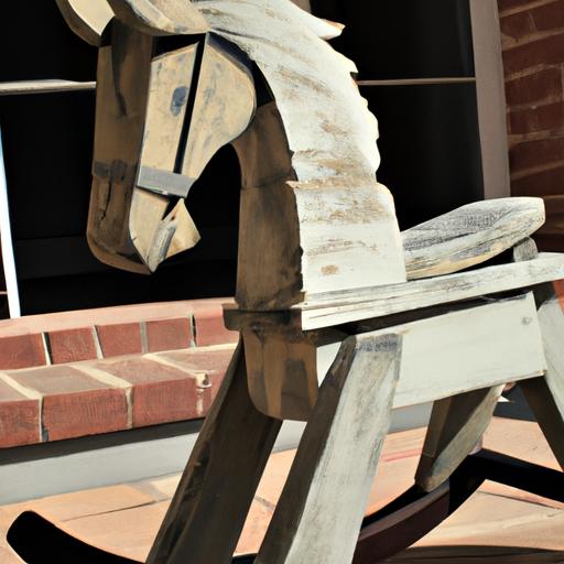 Restored antique wood rocking horse, a cherished heirloom passed down through families