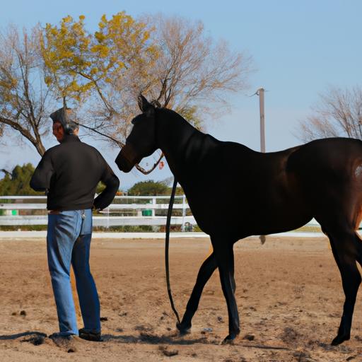 A skilled horse trainer offering expert guidance during a training session in Kansas.