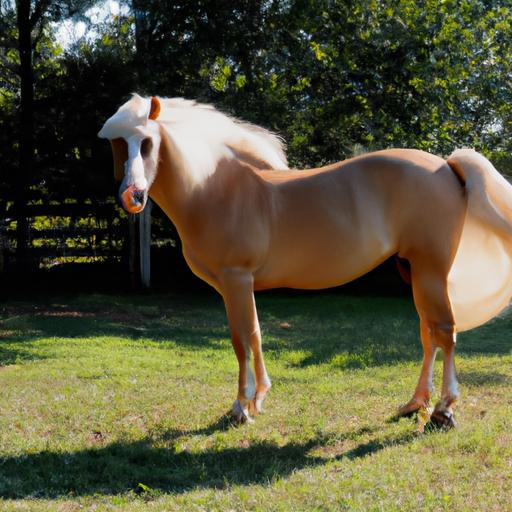 A regal Palomino horse displaying its elegance and majestic presence.