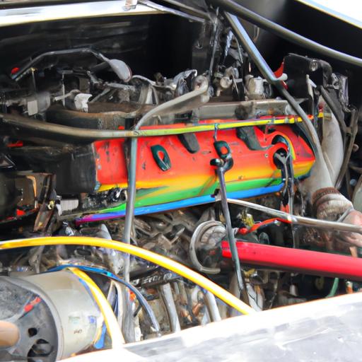 Get a glimpse into the heart of a quarter horse drag car with its powerful engine ready to roar.