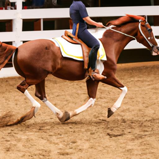 A horse and rider duo demonstrating their exceptional teamwork and synchronization in a thrilling ranch horse competition.