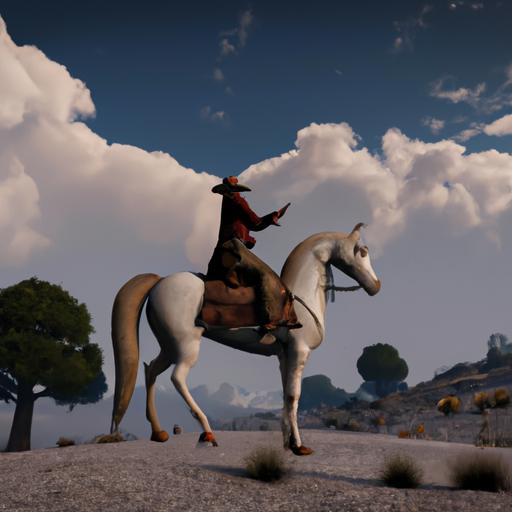Experience the grace and elegance of an Arabian horse while exploring the world of Red Dead Redemption 2.