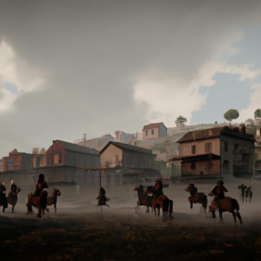 Join the excitement of a horse race event in Red Dead Redemption 2, where every second counts.