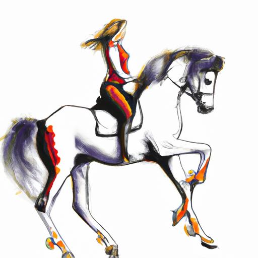 A dressage rider elegantly performing intricate movements with their sport horse of color.