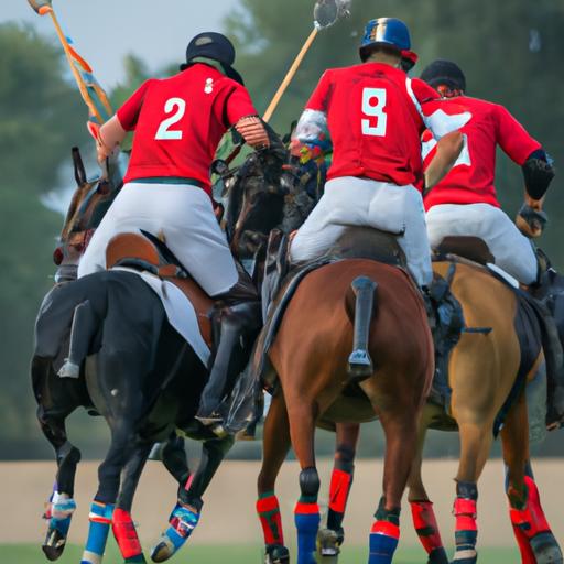 A player maneuvering skillfully to strike the ball during a polo cross match