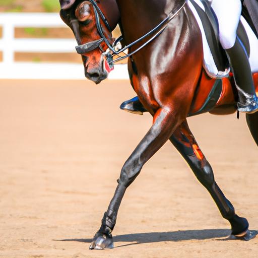 The artistry of dressage displayed by a talented rider and their well-trained sport horse.