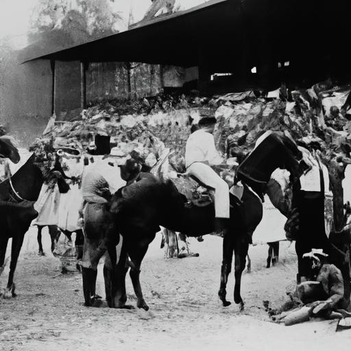 Eager spectators watching a Tennessee Walking Horse show in the early 1900s.