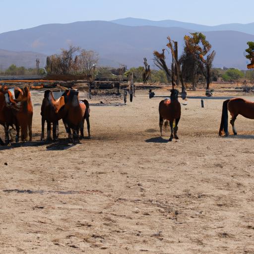 Well-trained horses showcasing their skills in Yucca Valley.
