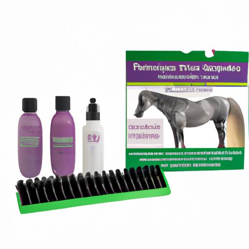 Enhance the natural beauty of your grey horse's coat with a dedicated grooming kit.