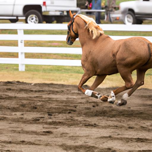 A rider skillfully maneuvering their horse through a challenging trail course in a versatility horse competition.