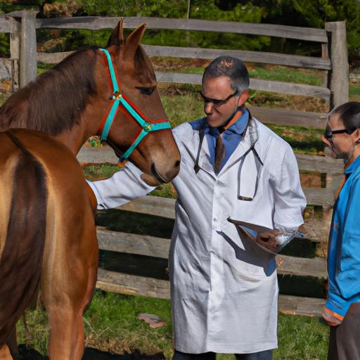 A veterinarian explaining different treatment options for horse IBD