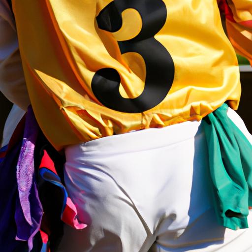 Jockeys' racing silks showcase unique designs and colors, making it easier to identify them during races.