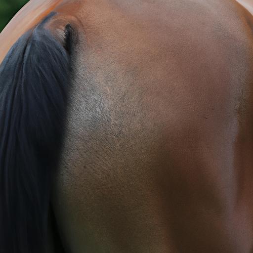 A horse showing signs of discomfort and irritability, potentially indicating hindgut ulcers.