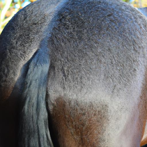 Protein lumps on a horse's back, requiring immediate attention from a veterinarian.