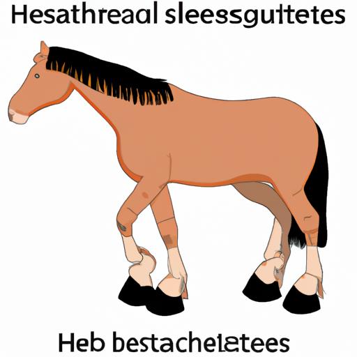 Uneven weight distribution caused by sheared heels in a horse's feet.
